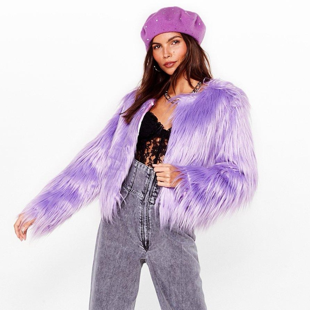 Shaggy Faux Fur Jacket Brand New